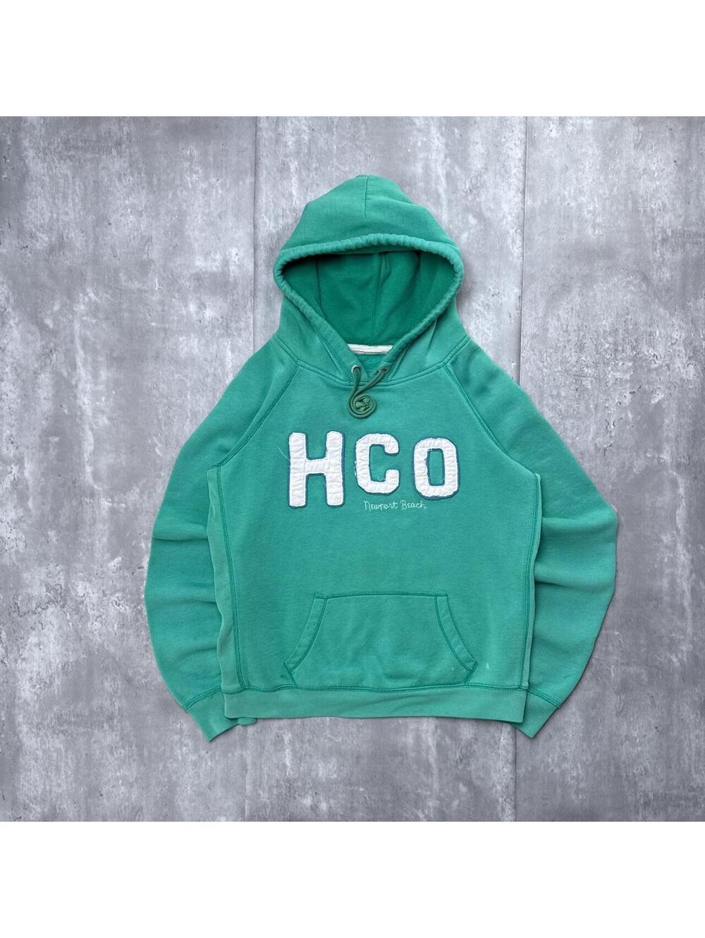 Y2K Hollister Co. green hoodie jacket